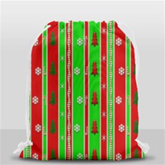 Christmas Paper Pattern Drawstring Bag (small) by Nexatart