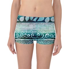 Deep Blue Tribal Boyleg Bikini Bottoms by Brittlevirginclothing