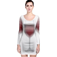 Wine Glass Steve Socha Long Sleeve Bodycon Dress by WineGlassOverlay