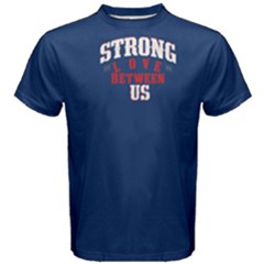 Blue Strong Love Between Us  Men s Cotton Tee by FunnySaying