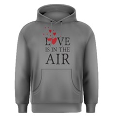 Grey Love Is In The Air Men s Pullover Hoodie by FunnySaying