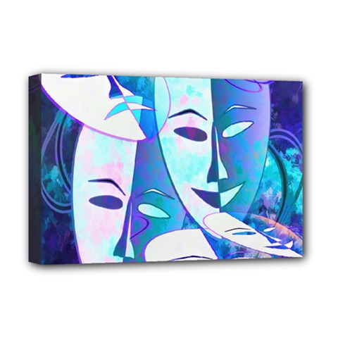 Abstract Mask Artwork Digital Art Deluxe Canvas 18  X 12   by Nexatart