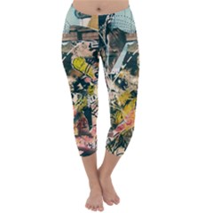 Art Graffiti Abstract Vintage Capri Winter Leggings  by Nexatart