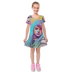 Kelly Pop Kids  Short Sleeve Velvet Dress by MRTACPANS