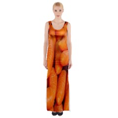 Carrots Vegetables Market Maxi Thigh Split Dress by Nexatart