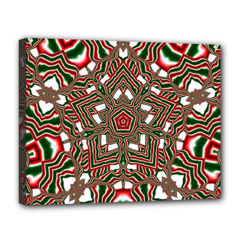 Christmas Kaleidoscope Canvas 14  X 11  by Nexatart