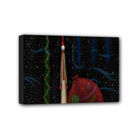 Christmas Xmas Bag Pattern Mini Canvas 6  X 4  by Nexatart