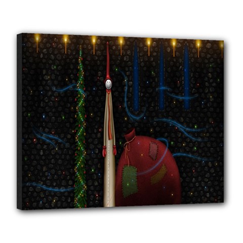 Christmas Xmas Bag Pattern Canvas 20  X 16  by Nexatart