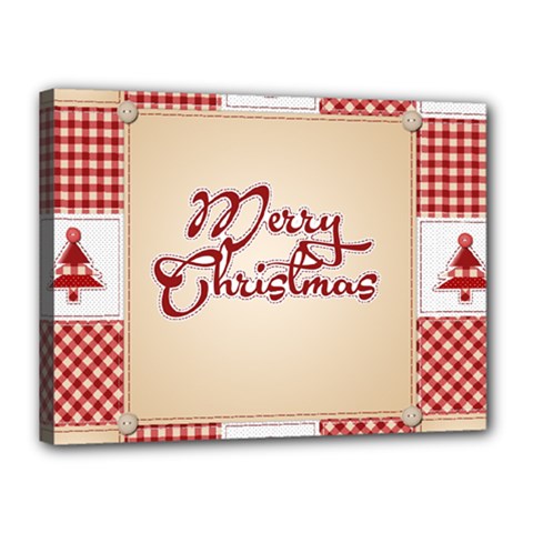 Christmas Xmas Patterns Pattern Canvas 16  X 12  by Nexatart