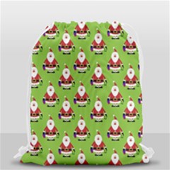 Christmas Santa Santa Claus Drawstring Bag (small) by Nexatart