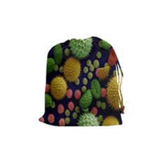 Colorized Pollen Macro View Drawstring Pouches (medium)  by Nexatart