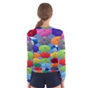 Color Umbrella Blue Sky Red Pink Grey And Green Folding Umbrella Painting Women s Long Sleeve Tee View2