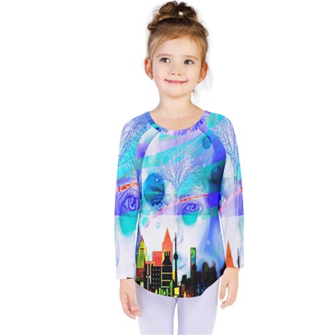 Dirty Dirt Spot Man Doll View Kids  Long Sleeve Tee by Nexatart