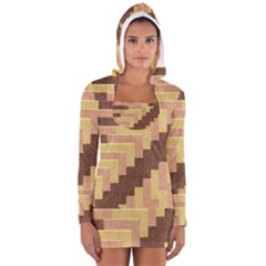 Fabric Textile Tiered Fashion Women s Long Sleeve Hooded T-shirt by Nexatart
