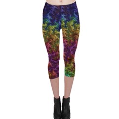 Fractal Art Design Colorful Capri Leggings  by Nexatart