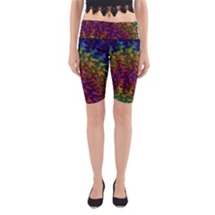Fractal Art Design Colorful Yoga Cropped Leggings by Nexatart