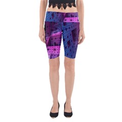 Fractals Geometry Graphic Yoga Cropped Leggings by Nexatart