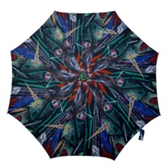 Graffiti Art Urban Design Paint Hook Handle Umbrellas (medium) by Nexatart
