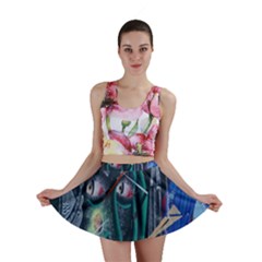 Graffiti Art Urban Design Paint Mini Skirt by Nexatart