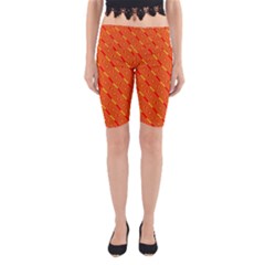 Orange Pattern Background Yoga Cropped Leggings by Nexatart