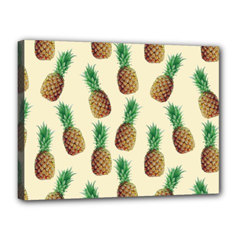 Pineapple Wallpaper Pattern Canvas 16  X 12  by Nexatart
