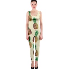 Pineapple Wallpaper Pattern Onepiece Catsuit by Nexatart