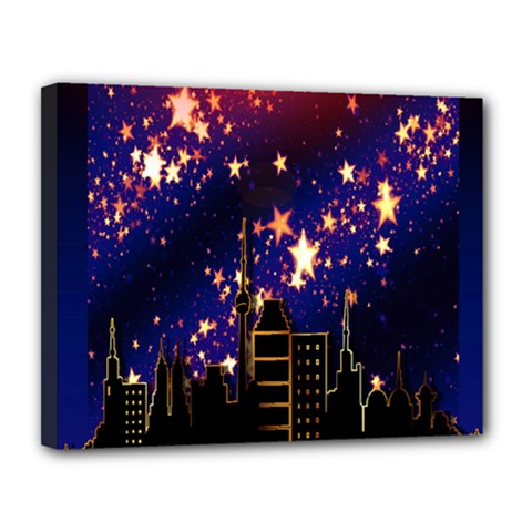 Star Advent Christmas Eve Christmas Canvas 14  X 11  by Nexatart