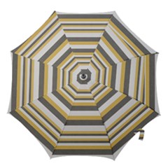 Textile Design Knit Tan White Hook Handle Umbrellas (medium) by Nexatart