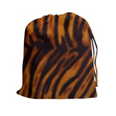 Animal Background Cat Cheetah Coat Drawstring Pouches (xxl) by Amaryn4rt