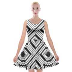 Pattern Tile Seamless Design Velvet Skater Dress by Amaryn4rt