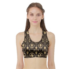 Wallpaper Wall Art Art Architecture Sports Bra With Border by Amaryn4rt