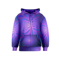 Background Brush Particles Wave Kids  Zipper Hoodie by Amaryn4rt