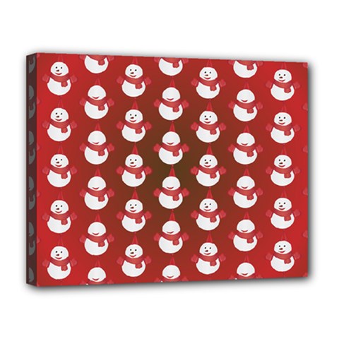 Card Cartoon Christmas Cold Canvas 14  X 11  by Amaryn4rt