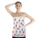 Pattern Birds Cute Design Nature Strapless Top View1