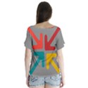 Arrows Center Inside Middle Flutter Sleeve Top View2