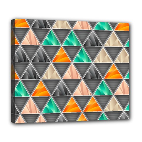 Abstract Geometric Triangle Shape Deluxe Canvas 24  X 20   by Amaryn4rt