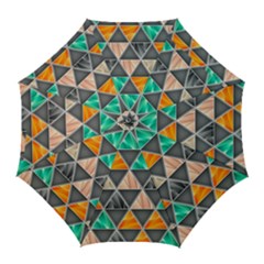 Abstract Geometric Triangle Shape Golf Umbrellas by Amaryn4rt