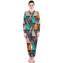 Abstract Geometric Triangle Shape Onepiece Jumpsuit (ladies)  by Amaryn4rt