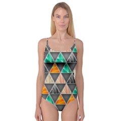 Abstract Geometric Triangle Shape Camisole Leotard  by Amaryn4rt
