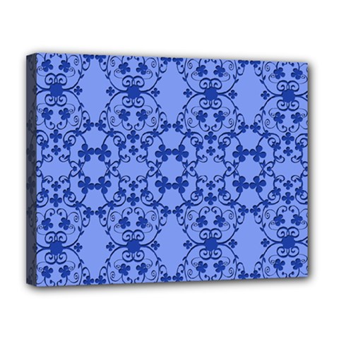 Floral Ornament Baby Boy Design Canvas 14  X 11  by Amaryn4rt