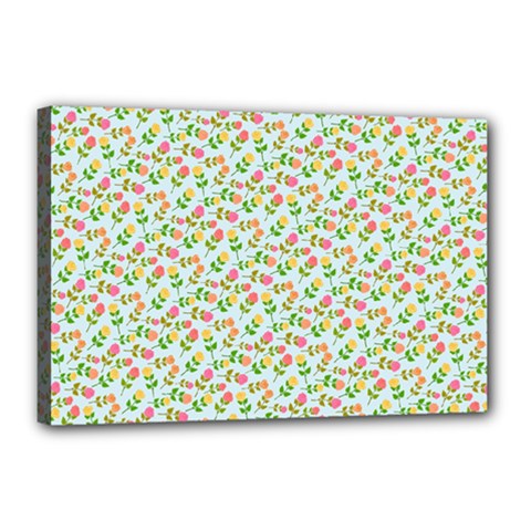 Flowers Roses Floral Flowery Canvas 18  X 12  by Amaryn4rt