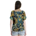 Retro Ethnic Background Pattern Vector Flutter Sleeve Top View2