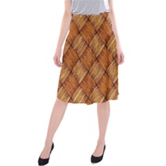 Vector Square Texture Pattern Midi Beach Skirt by Amaryn4rt