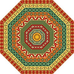 Mexican Folk Art Patterns Hook Handle Umbrellas (large) by Amaryn4rt