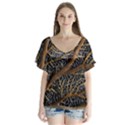 Trees Forests Pattern Flutter Sleeve Top View1