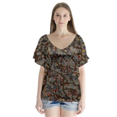 A Complex Maze Generated Pattern Flutter Sleeve Top by Amaryn4rt