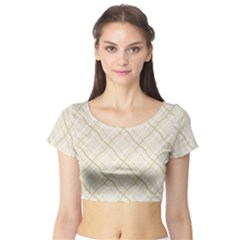 Background Pattern Short Sleeve Crop Top (tight Fit) by Simbadda