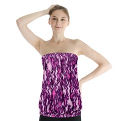Chic Camouflage Colorful Background Strapless Top by Simbadda