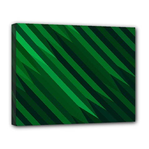 Abstract Blue Stripe Pattern Background Canvas 14  X 11  by Simbadda