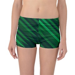 Abstract Blue Stripe Pattern Background Boyleg Bikini Bottoms by Simbadda